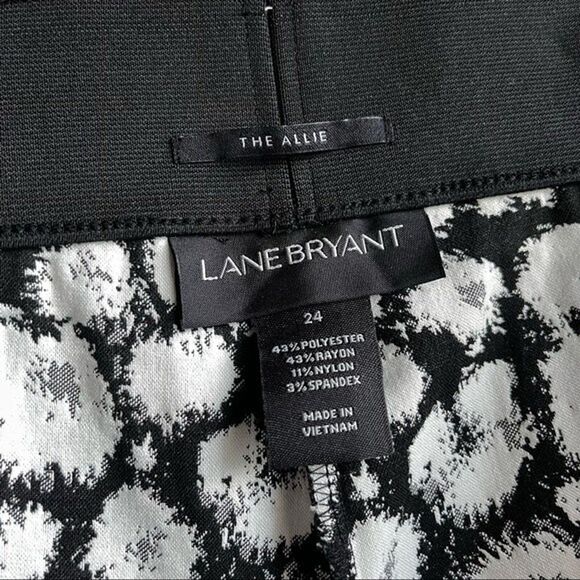 Lane Bryant The Allie Leggings Plus Size 24 Animal Print Monotone Black White - Picture 11 of 11
